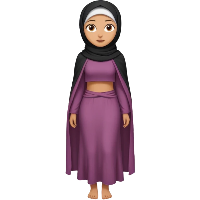 Girl with hijab full body and she stomach and legs make her tits big she got naked and her and all part body get naked except her hijab emoji