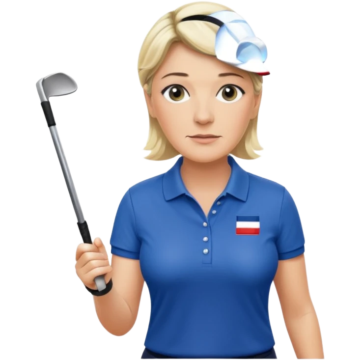 Marine Le Pen qui fait du golf  emoji