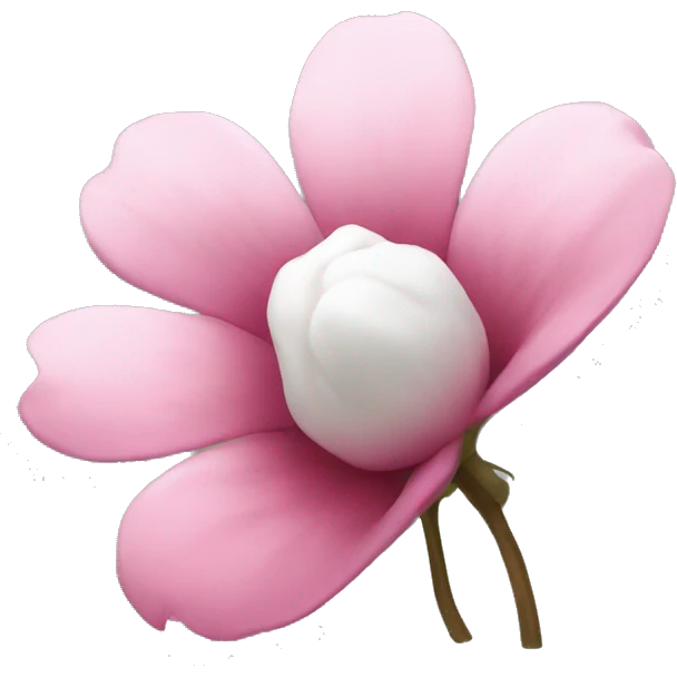 Pink cotton flower emoji