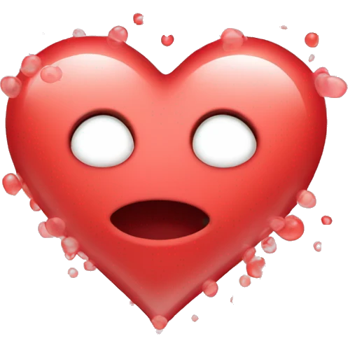 Heart with bubbles emoji