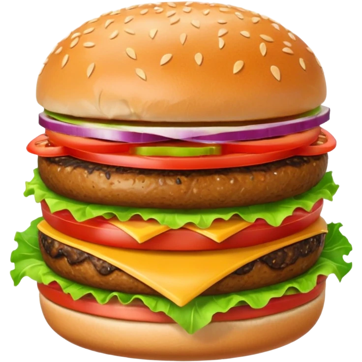 burger character with eyes and mouth emoji