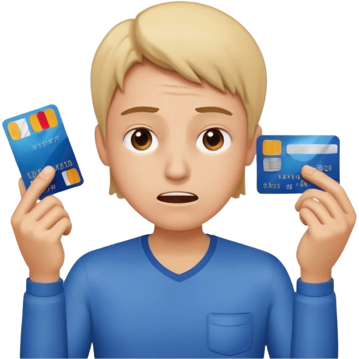 person sweating paying bank fees 💳 emoji
