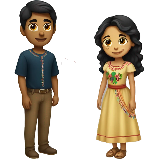 mexican boy and girl in love emoji