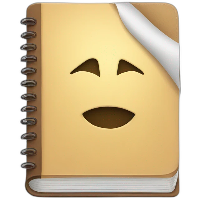 Notebook for note lecture emoji