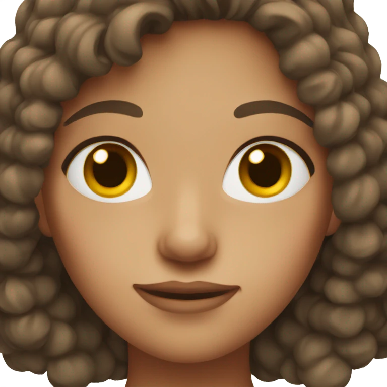 woman with brown hair and freckles  emoji