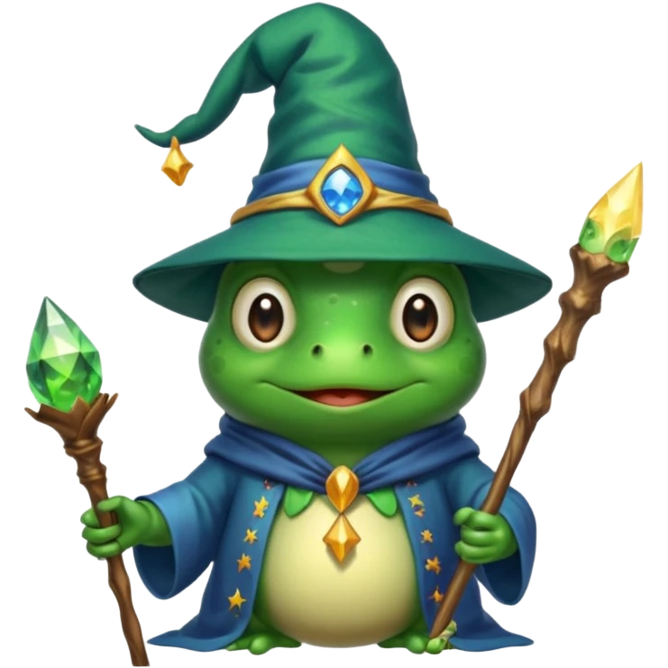 magical wizard frog  emoji