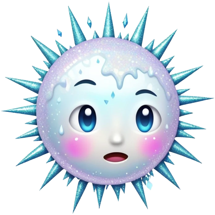A pimple exploding with glitter emoji