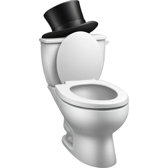Skibidi toilet with a top hat  emoji