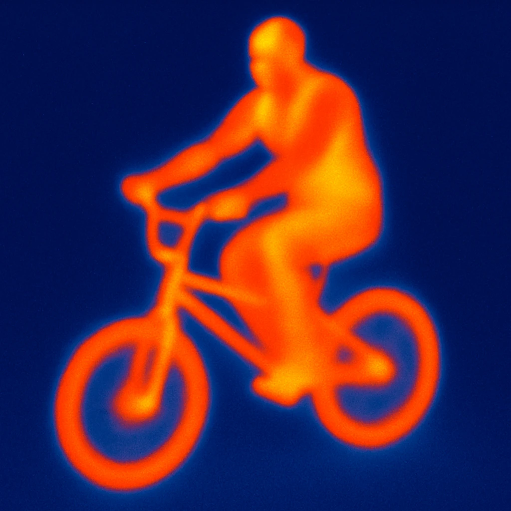 CJ from GTA San Andreas riding a BMX with a background emoji