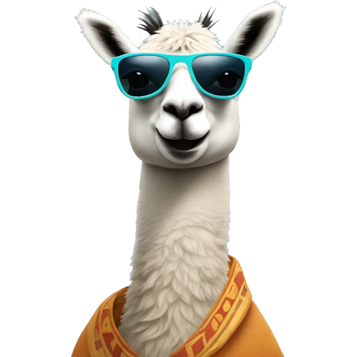 lama with sunglasses emoji