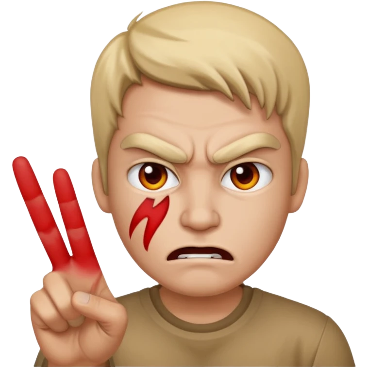 Angry face with peace  emoji