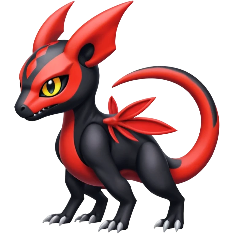 Colorful Cool Badass  Meloetta-Litten-Salandit-Guilmon-Darkrai-Pokémon-Fakémon-fusion-hybrid-creature emoji
