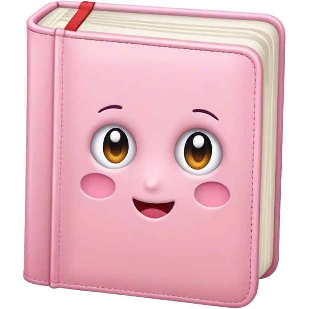Cute light pink book emoji
