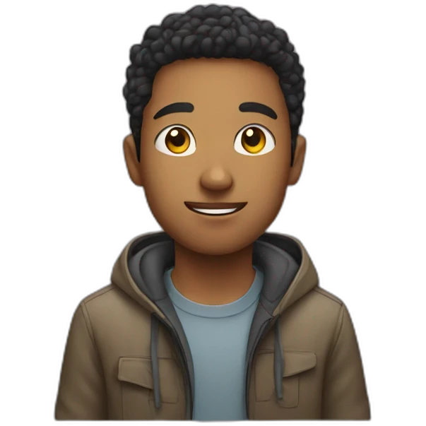 A young man making podcasts emoji