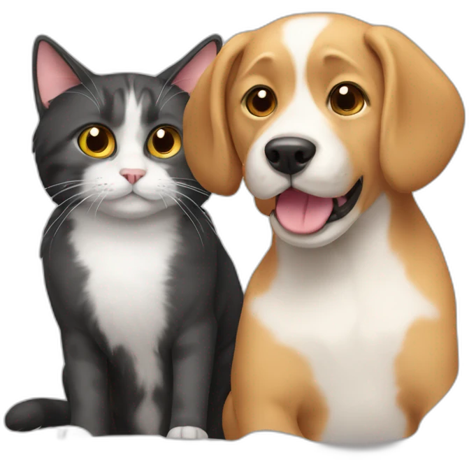Dog and cat emoji