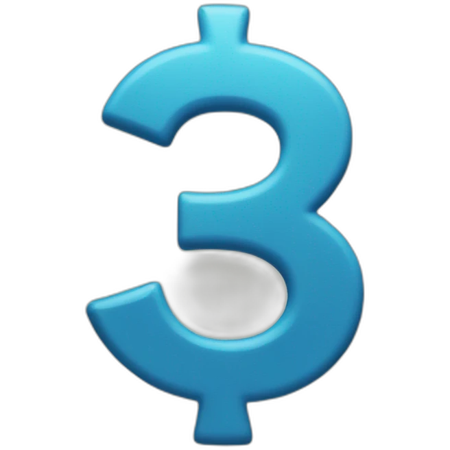 blue dollar sign emoji