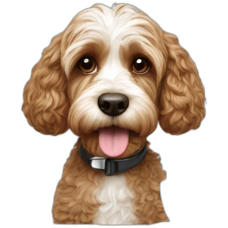 Cockapoo making coffee emoji
