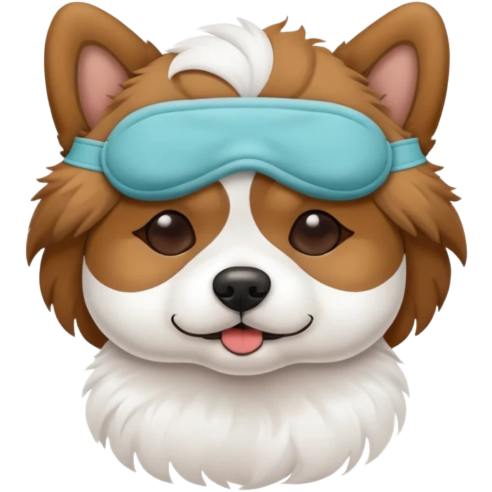 Dog wearing a sleep mask  emoji