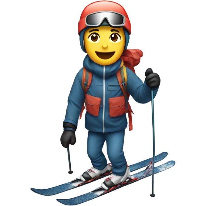 Backcountry skier in Japan emoji