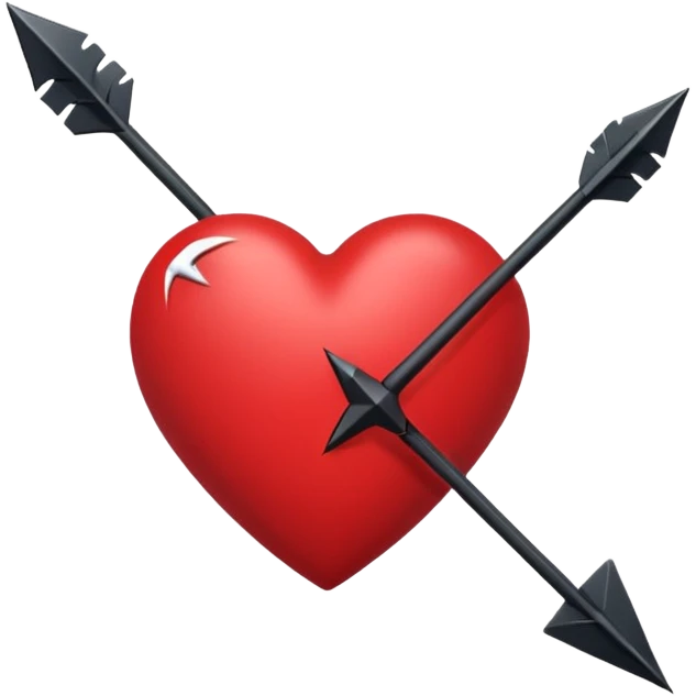 Black heart with arrow emoji