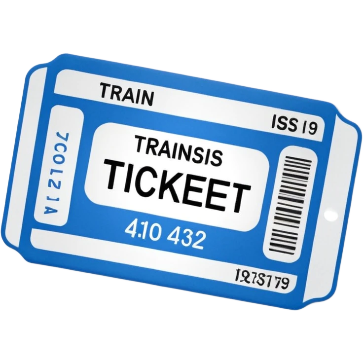 simple train ticket emoji