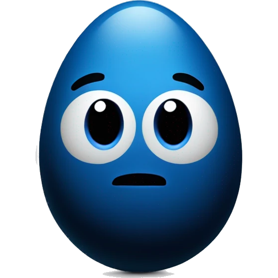 Black blue egg emoji