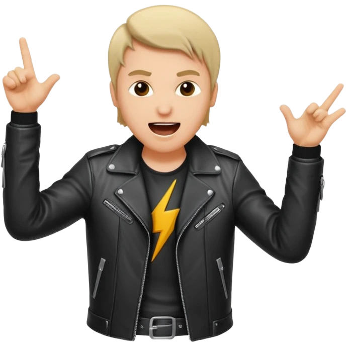 a person playing epic air guitar emoji