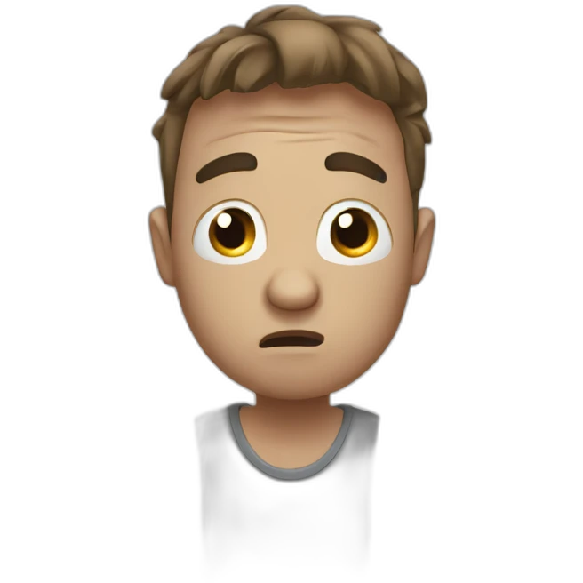 stressed man emoji