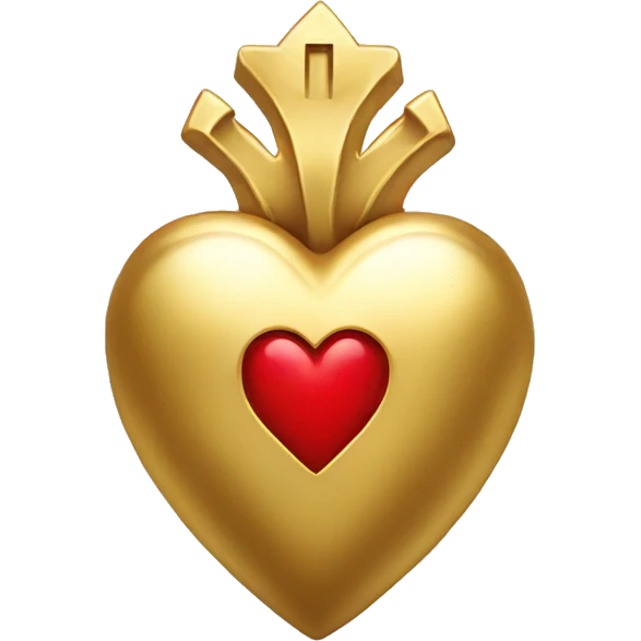 gold sacred heart emoji
