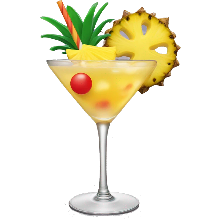 Cocktail with ginger and washer pineapple  emoji