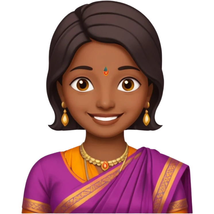i need an indian in a sari just a face emoji