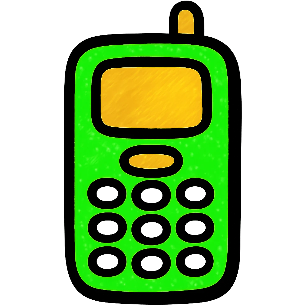cell phone, minimalistic, green gold and white color scheme, clean lines emoji