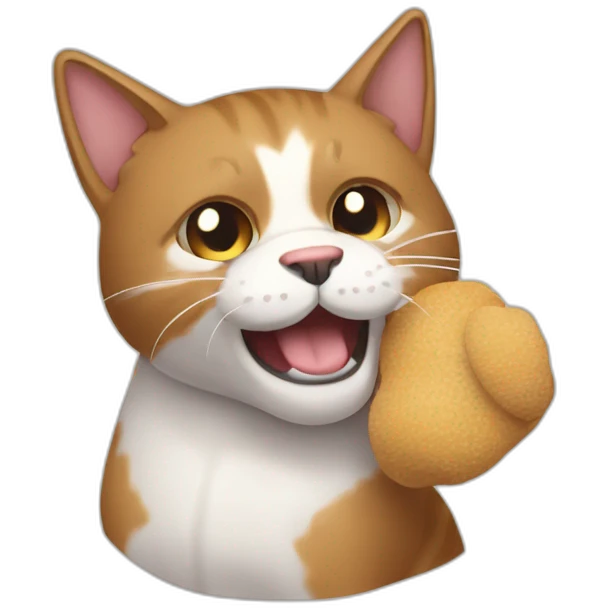 gato mordiendo un perro emoji