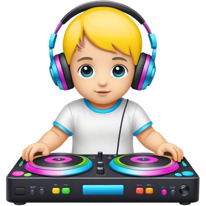 Baby DJ with turn tables  emoji