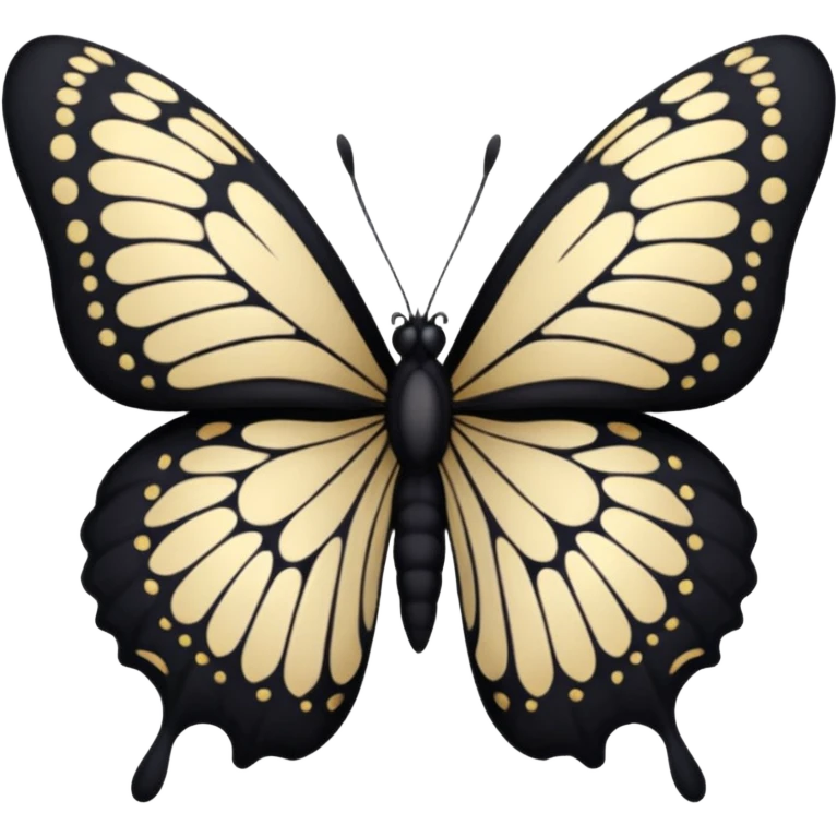 Borboleta preta emoji