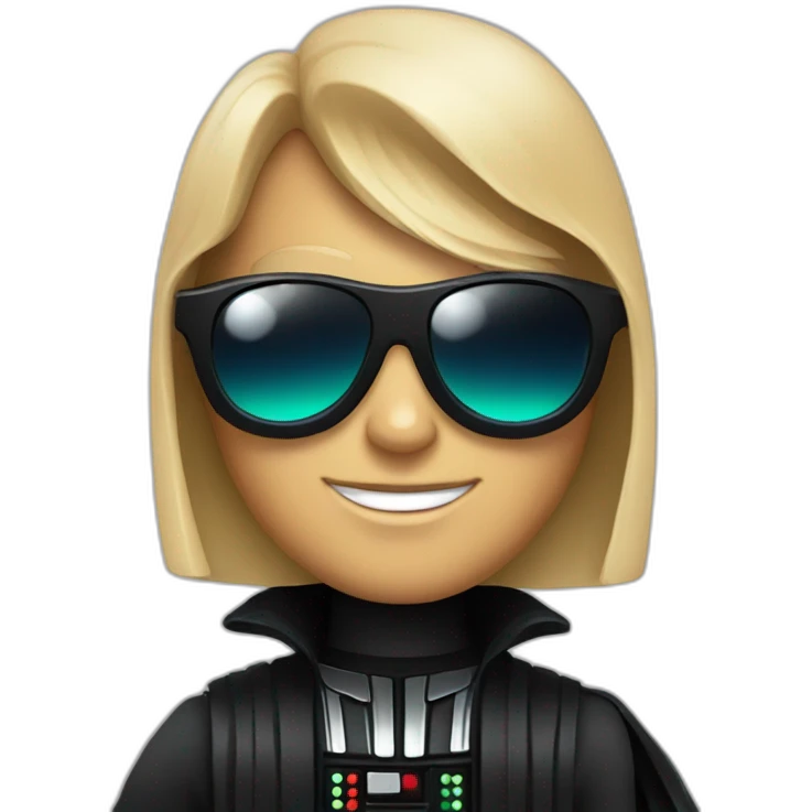 Fashionista Darth Vader with sunglasses emoji
