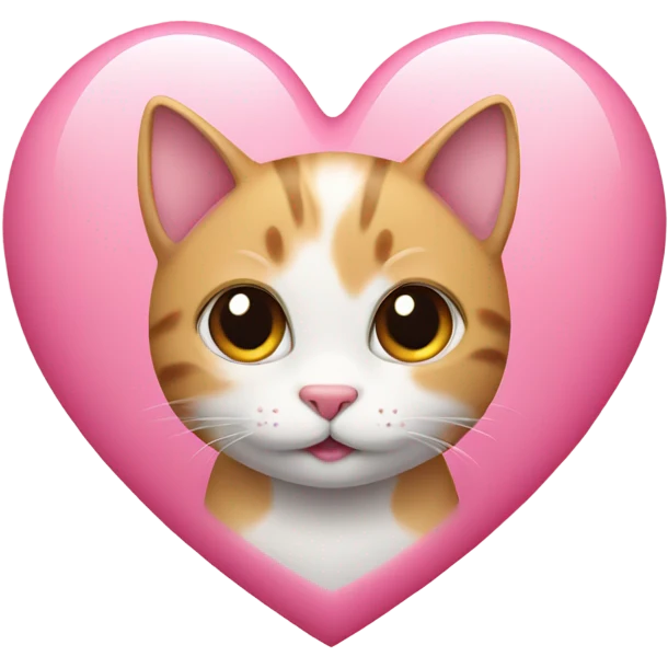 Cat in pink heart emoji