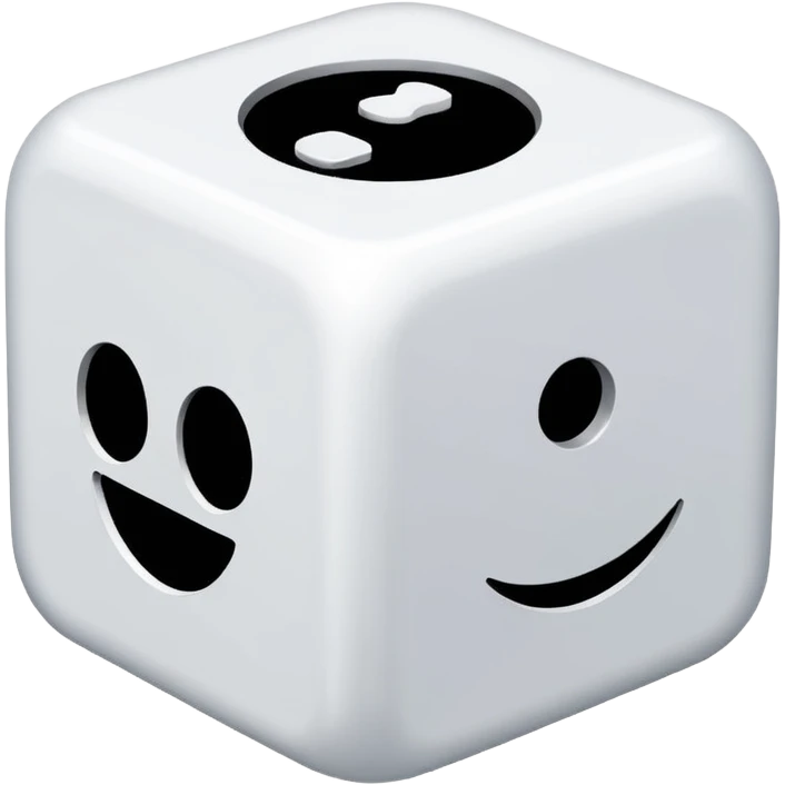 create an image of a die with no numbers emoji