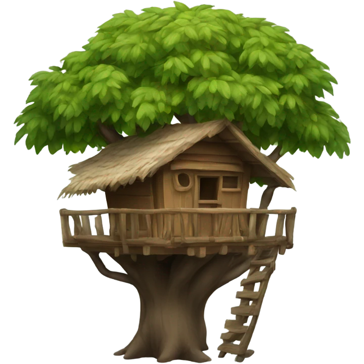 Tree hut emoji
