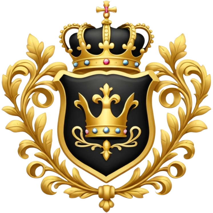 royal crest black and gold emoji