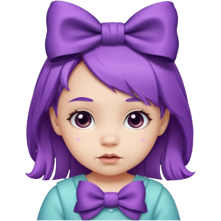 baby girl with purple hair emoji