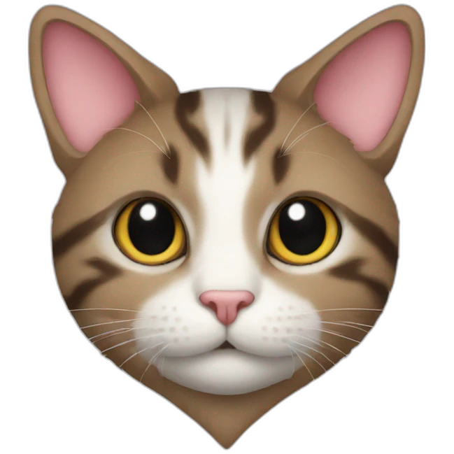 Cat coat in the shape of heart emoji