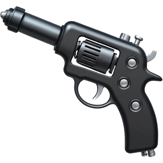 Black tattoo gun with needle emoji