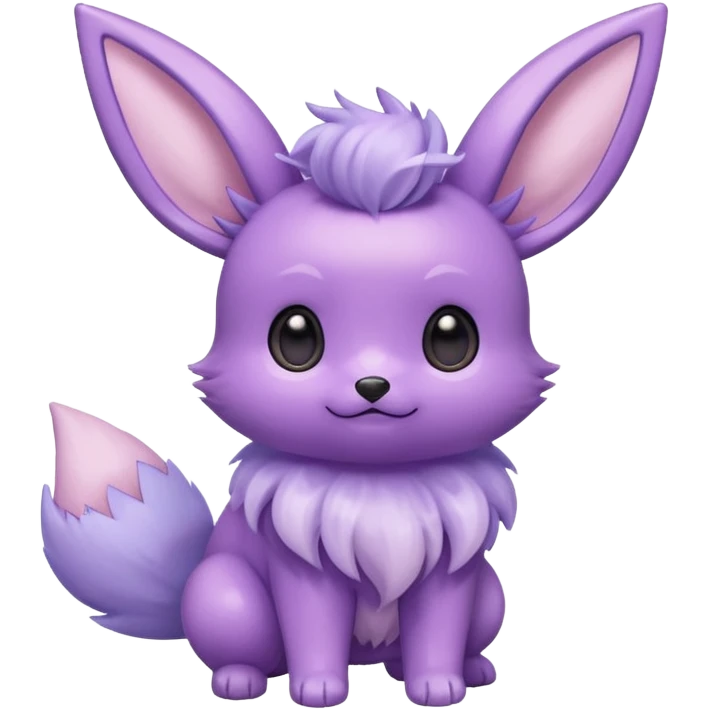 Kawaii Shiny Pastel Violet Lavender Eevee Full Body emoji