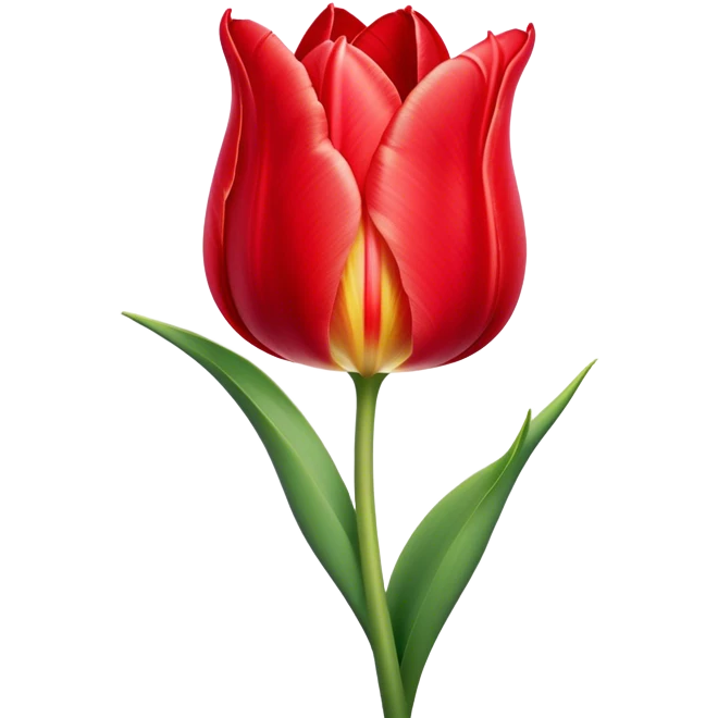 ​Cinematic Realistic Tulip, depicted as a single, exquisitely detailed bloom with vibrant red petals and a delicate stem, softly illuminated by natural light that highlights its graceful beauty and elegant form, emoji