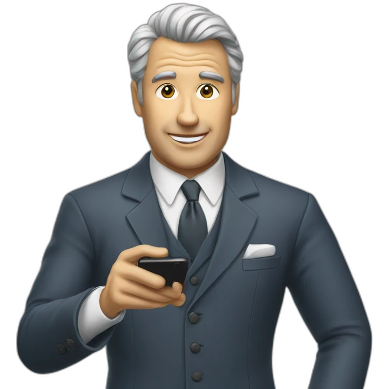 a richman,talk phone emoji