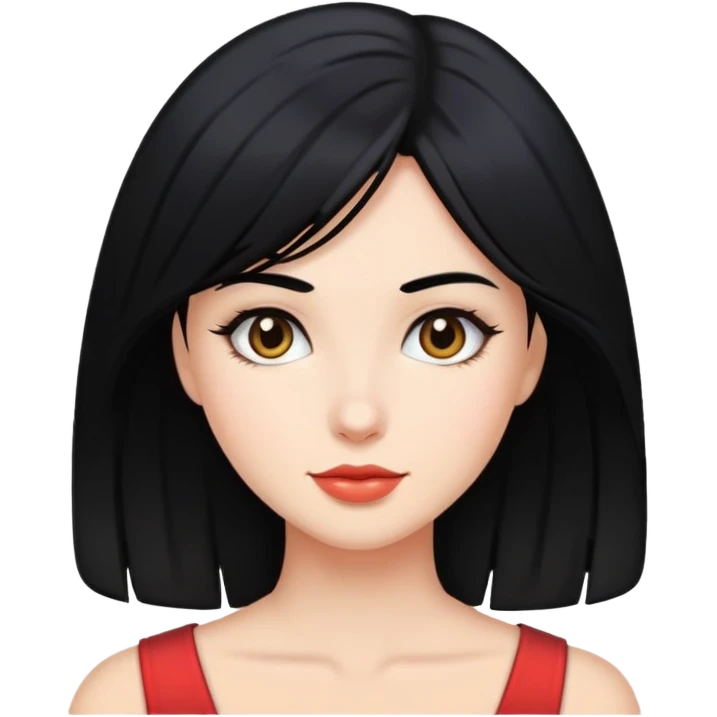 a pretty woman with black hair emoji