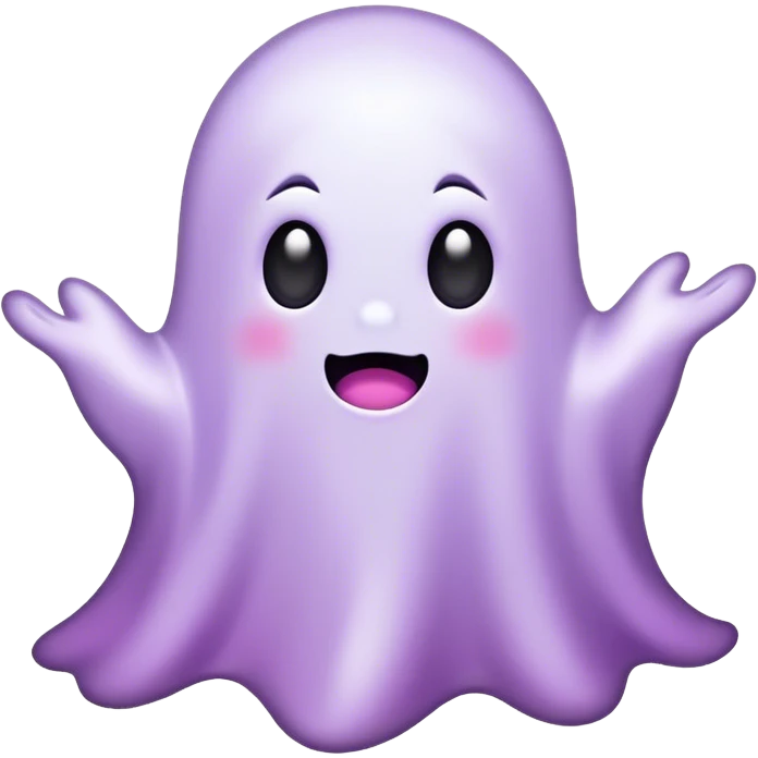 Cute lilac ghost emoji