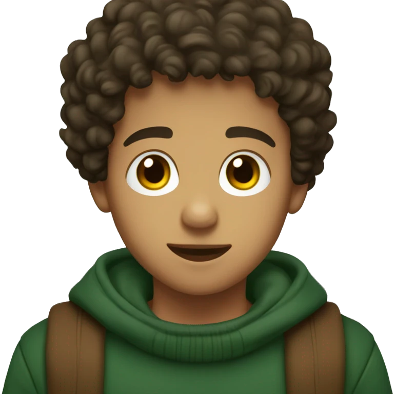 winter, christmas, young boy, short curly brown hair, brown eyes, hispanic, dark green sweater emoji