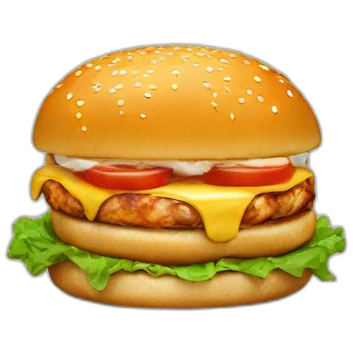 chicken burger emoji